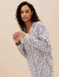 Cotton Rich Floral Short Nightshirt