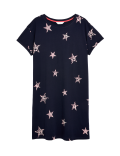 Pure Cotton Star Print Short Nightdress