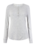 Ribbed Long Sleeved Pyjama Top