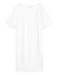 Pure Cotton Broderie Trim Nightdress