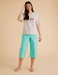 Cotton Rich  Yay Sun Day Slogan Pyjama Tee