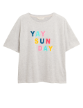 Cotton Rich  Yay Sun Day Slogan Pyjama Tee