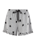 Heart Print Pyjama Shorts