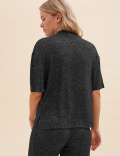 Viscose Mix Plain High Neck Top