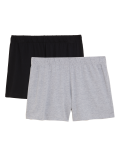 2pk Cotton Modal Cool Comfort™ Pyjama Shorts