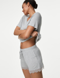 Body Soft™ Lace Trim Pyjama Shorts