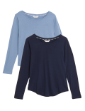 2 Pack Cotton Modal Sleep Tee