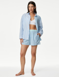 Cool Comfort™ Pure Cotton Striped Pyjama Shorts