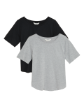 2pk Cotton Modal Pyjama Tops