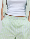 Pure Cotton Striped Pyjama Shorts