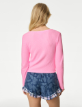 Cotton Rich Waffle Pyjama Top