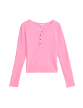 Cotton Rich Waffle Pyjama Top