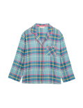 Cotton Blend Checked Pyjama Top