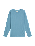 IBO RIB POINTELLE LONG SLEEVE TOP