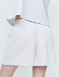 2 Pack Pure Cotton Striped Pyjama Shorts