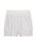 2 Pack Pure Cotton Striped Pyjama Shorts
