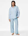 Cool Comfort™ Pure Cotton Striped Pyjama Top
