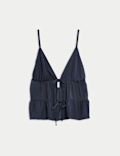 Dream Satin&trade; Tie Front Cami Top