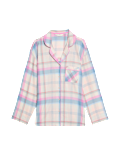 Cotton Blend Checked Pyjama Top