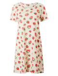 Pure Cotton Strawberry Short Nightdress