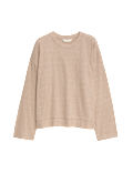 Ribbed Crew Neck Long Sleeve Pyjama Top