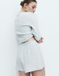 Cotton Rich Ribbed Button Down Pyjama Top