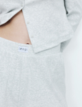Cotton Rich Ribbed Button Down Pyjama Top