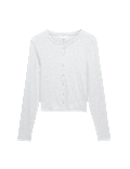 Cotton Rich Ribbed Button Down Pyjama Top