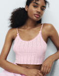 Pure Cotton Pointelle Cami Pyjama Top
