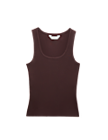 Cotton Rich Ribbed Pyjama Vest Top