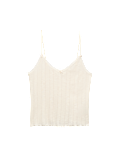 Slub Pointelle Lace Cami Pyjama Top