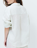 Pure Cotton Striped Collared Pyjama Shirt