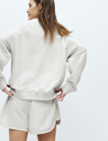 Cotton Rich Embroidered Loopback Sweatshirt