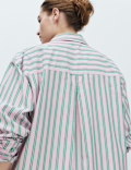 Pure Cotton Poplin Striped Pyjama Shirt