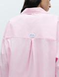 Pure Cotton Cropped Pyjama Shirt