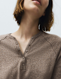 Knitted Oversized Henley Lounge Jumper