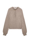 Knitted Oversized Henley Lounge Jumper