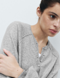 Knitted Oversized Henley Lounge Jumper