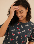 Cotton Mix Printed Relaxed Fit Pyjama Set