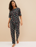 Cotton Mix Printed Relaxed Fit Pyjama Set