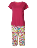 Pure Cotton Summer Cropped Pyjama Set