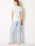 Pure Cotton Checked Pyjama Set