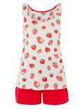 Pure Cotton Strawberry Short Pyjama Set