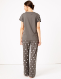 Pure Cotton Heart Print Pyjama Set