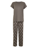 Pure Cotton Heart Print Pyjama Set