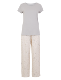 Pure Cotton Moon & Star Print Pyjama Set