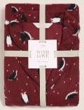 Fleece Penguin Print Pyjama Set