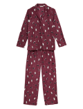 Fleece Penguin Print Pyjama Set