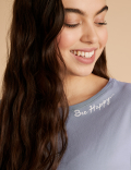 Cotton Bee Happy Slogan Pyjama Set