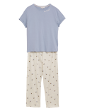 Cotton Bee Happy Slogan Pyjama Set